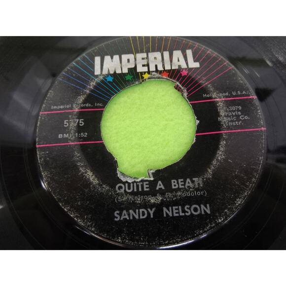 Sandy Nelson - Quite A Beat / Let There Be Drums - 45rpm Vinyl Record Single 7" - Picture 2 of 7
